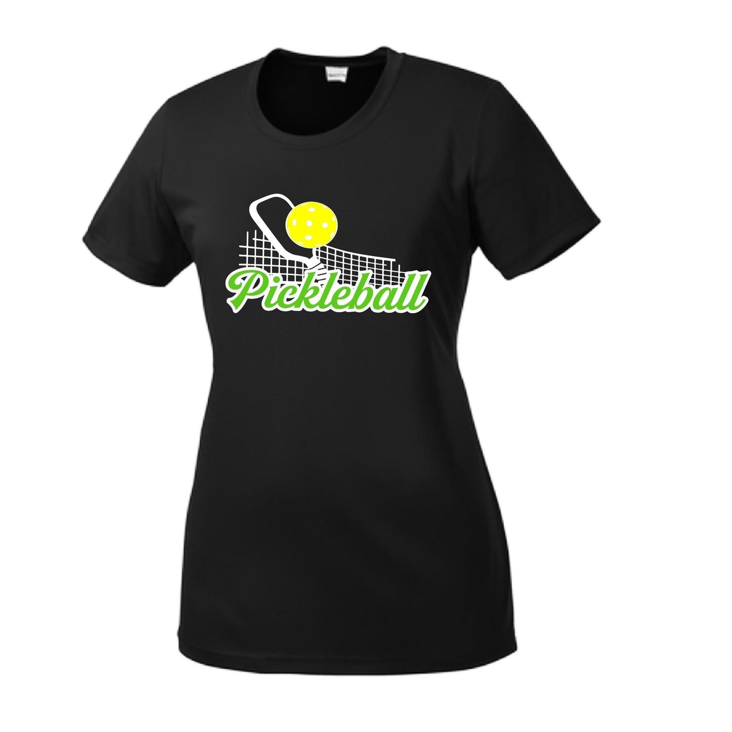 Pickleball Net | Women’s Short Sleeve Crewneck Pickleball Performance T-Shirts | 100% Polyester