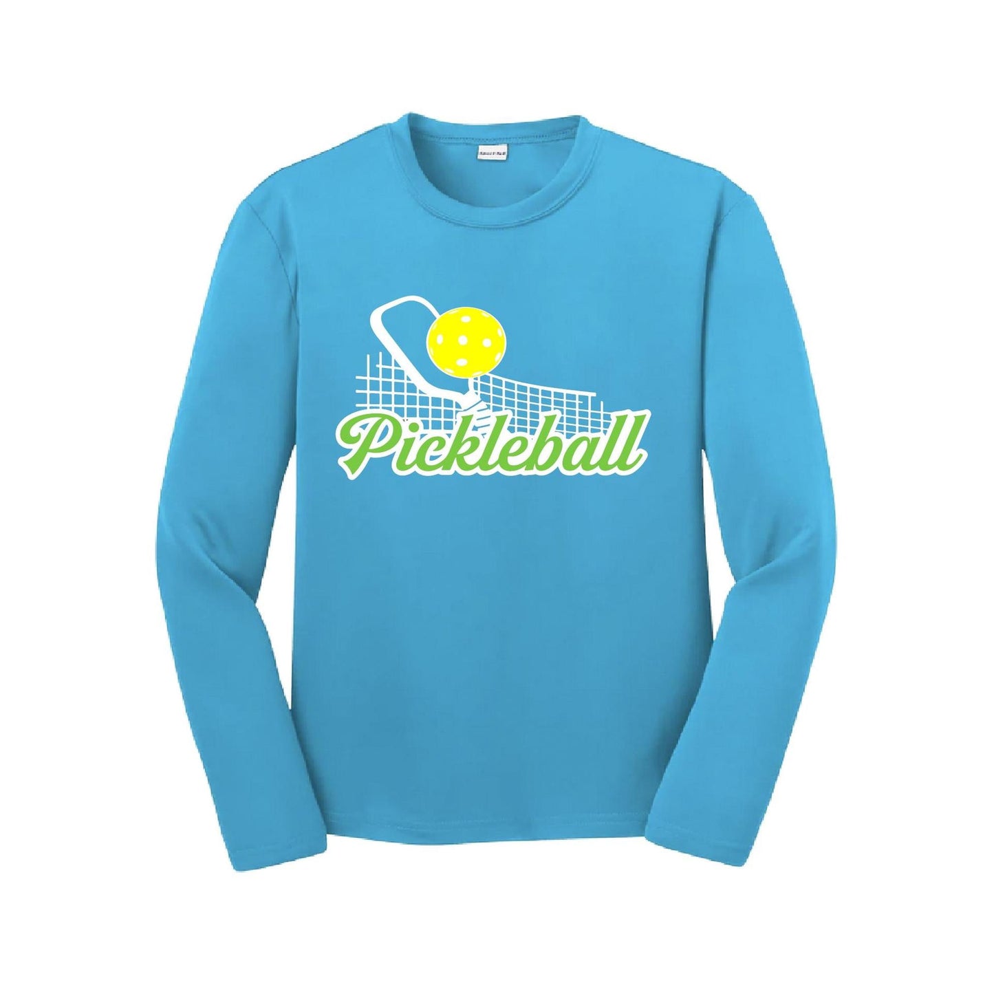 Pickleball Net | Youth Long Sleeve Pickleball Performance T-Shirts | 100% Polyester
