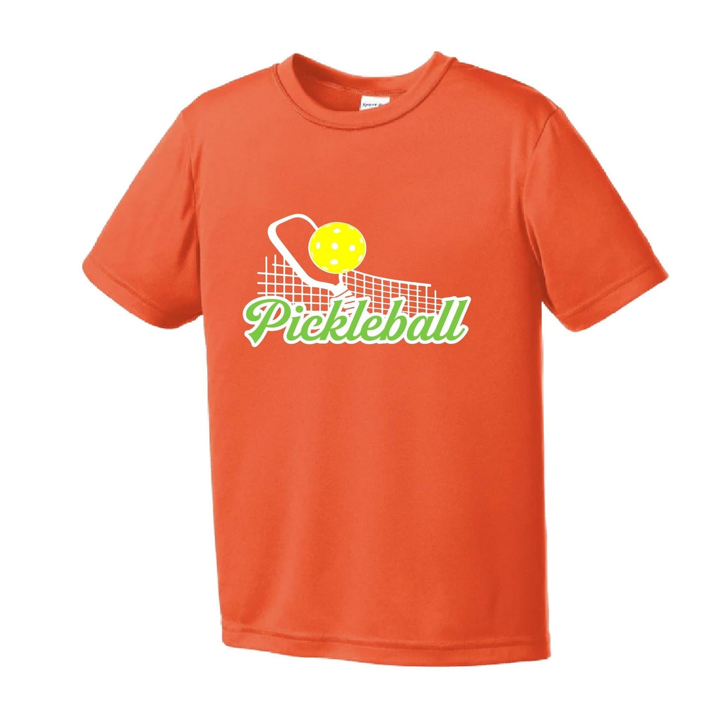 Pickleball Net | Youth Short Sleeve Pickleball Performance T-Shirts | 100% Polyester