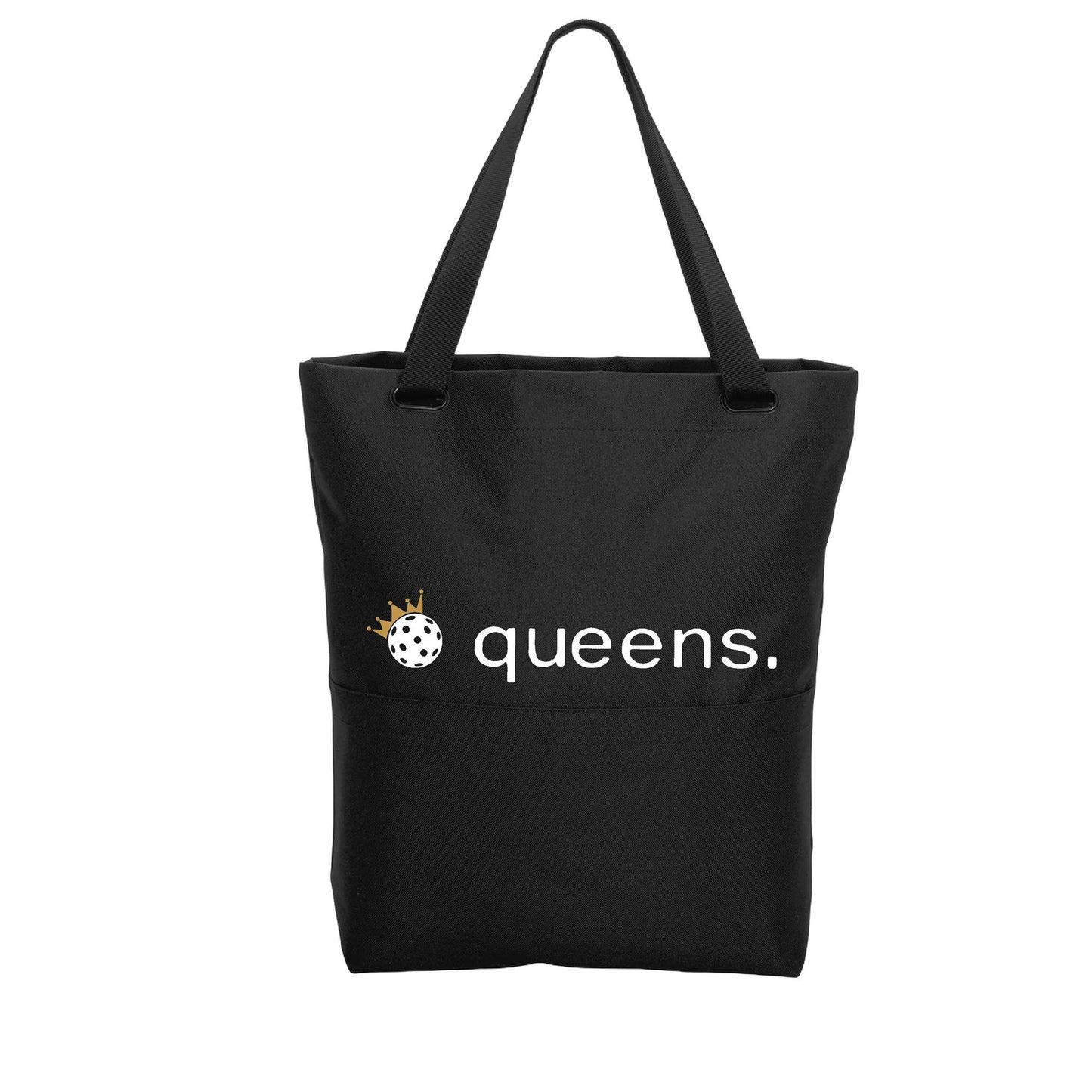 Pickleball Queens With Crown | Pickleball Sports Convertible Tote Bag | Medium Size Court Tote Bag