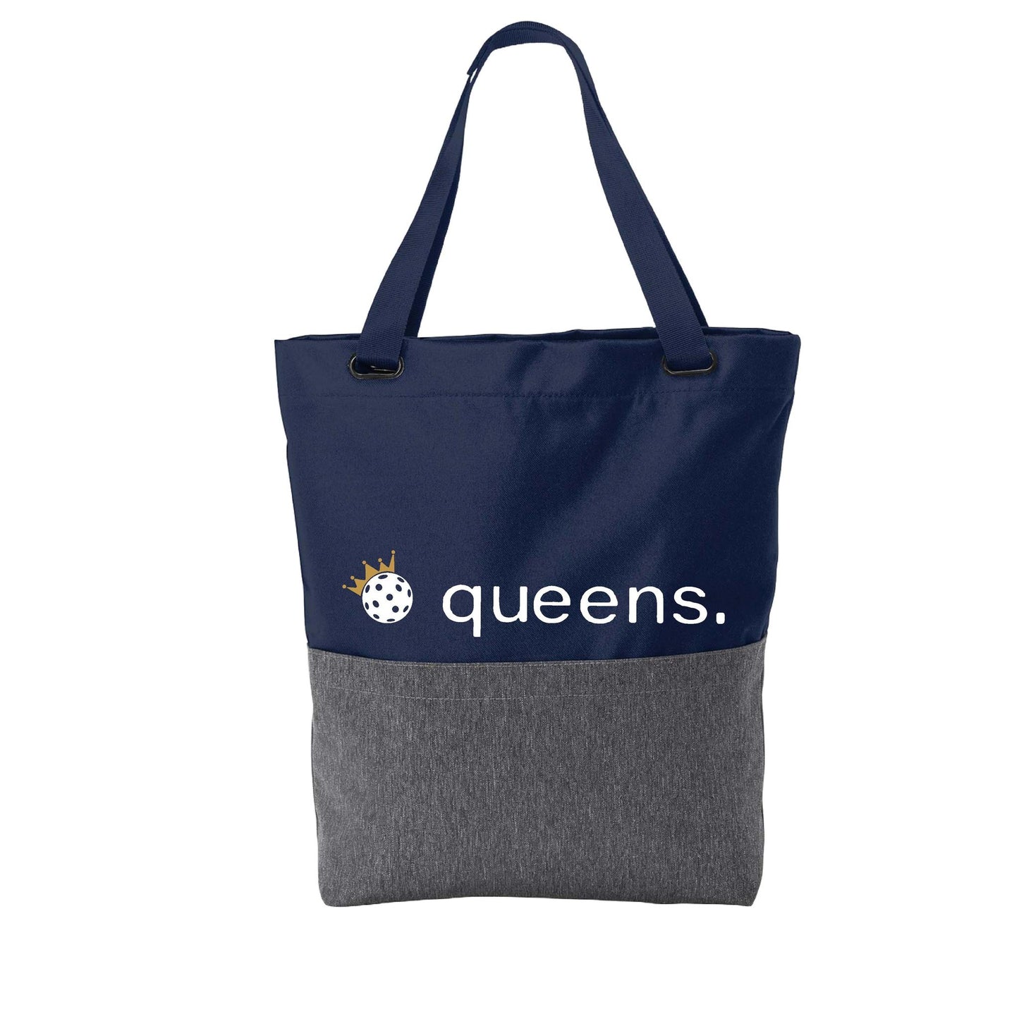 Pickleball Queens With Crown | Pickleball Sports Convertible Tote Bag | Medium Size Court Tote Bag