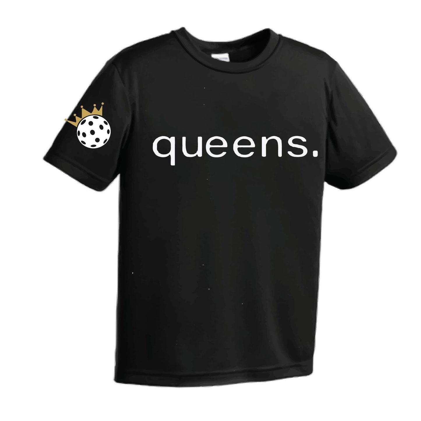 Pickleball Queens and Crown | Youth Short Sleeve Pickleball Performance T-Shirts | 100% Polyester