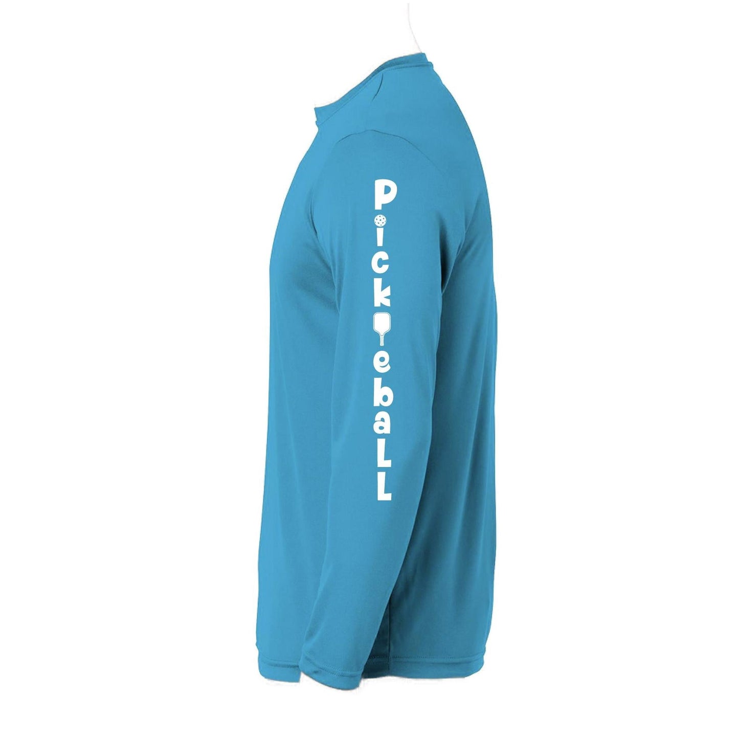 Pickleball Vertical (Customizable) | Men's Long Sleeve Athletic Pickleball Performance T-Shirt | 100% Polyester