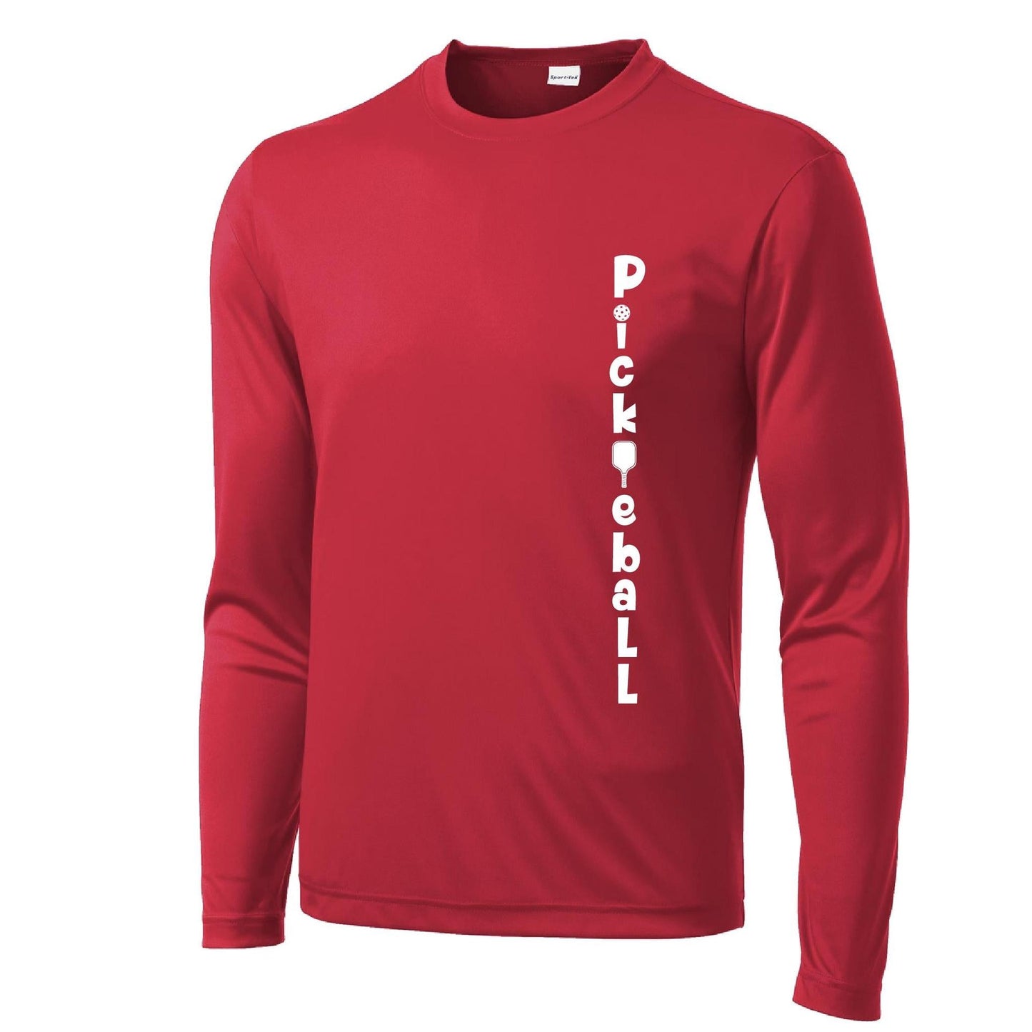 Pickleball Vertical (Customizable) | Men's Long Sleeve Athletic Pickleball Performance T-Shirt | 100% Polyester