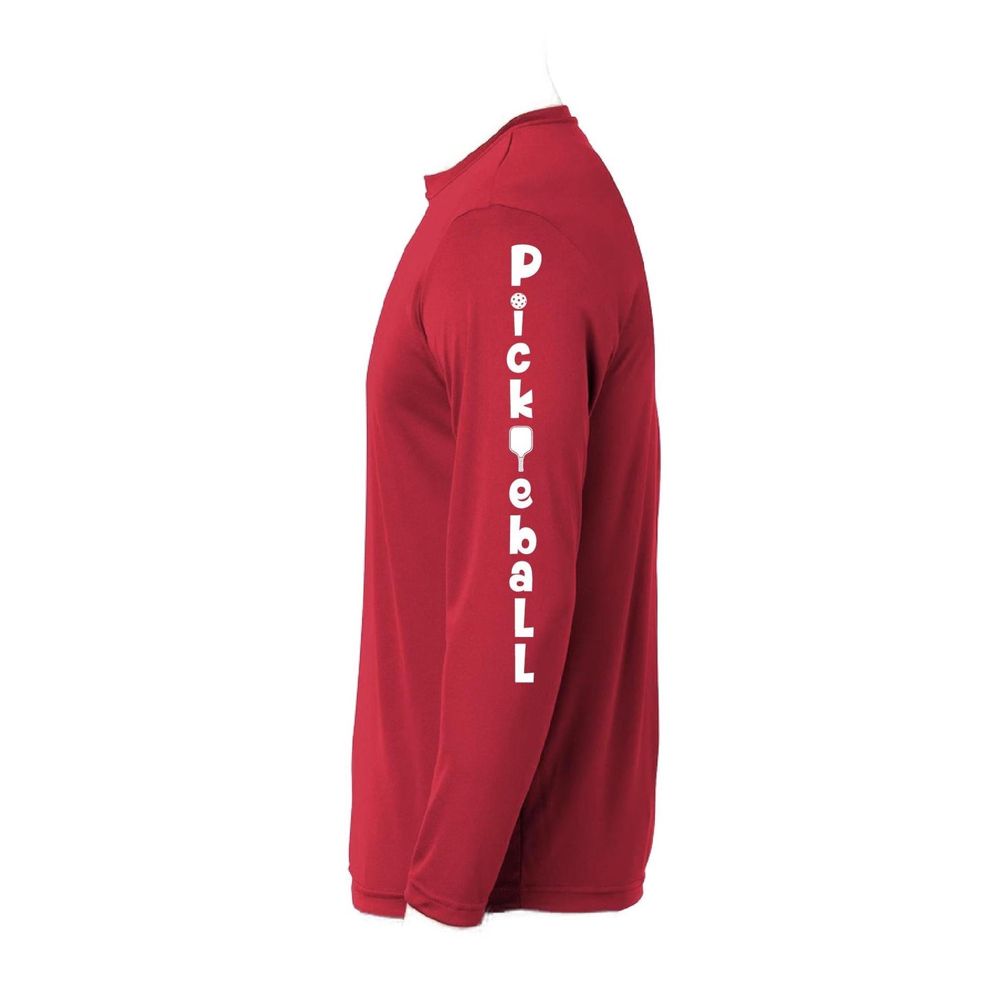 Pickleball Vertical (Customizable) | Men's Long Sleeve Athletic Pickleball Performance T-Shirt | 100% Polyester