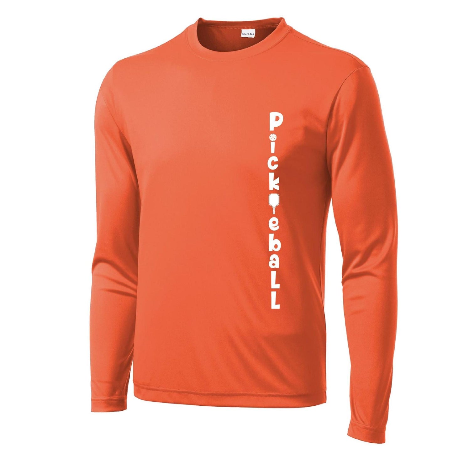 Pickleball Vertical (Customizable) | Men's Long Sleeve Athletic Pickleball Performance T-Shirt | 100% Polyester