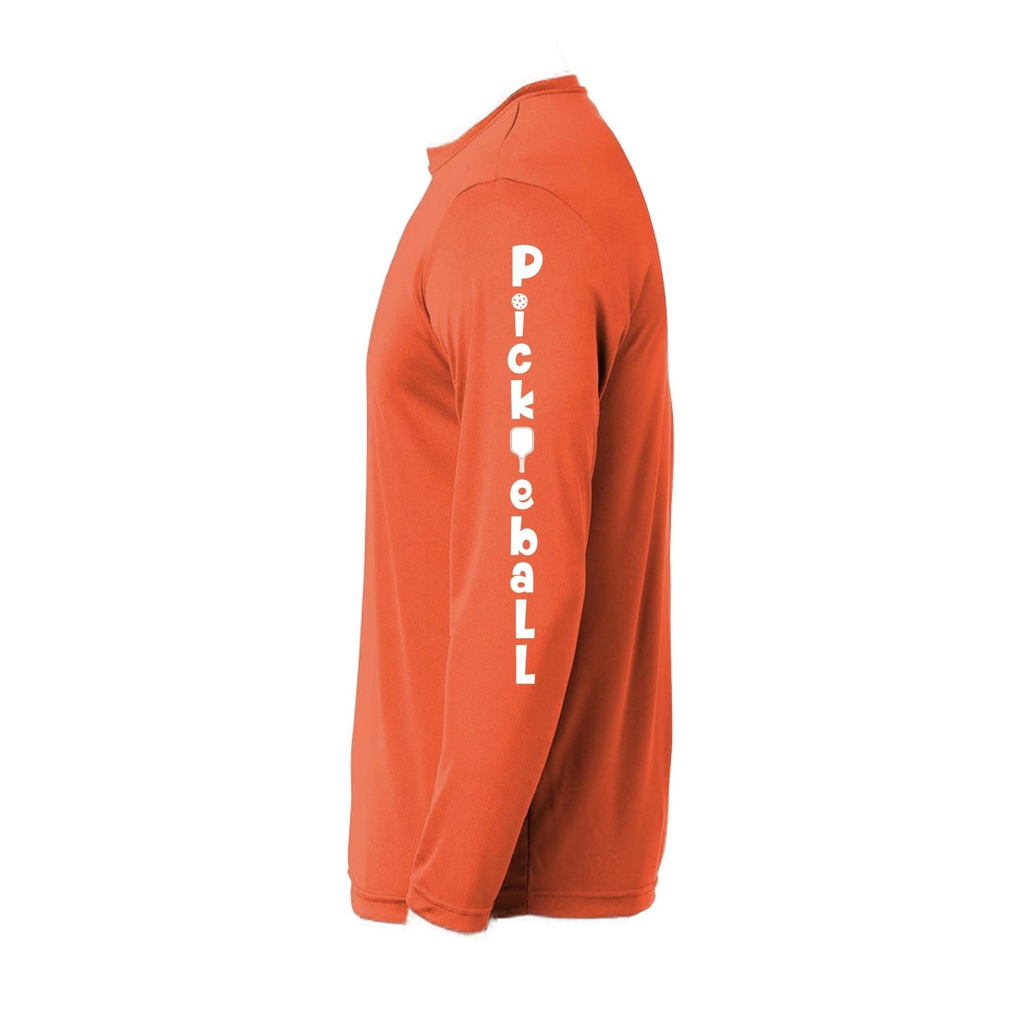 Pickleball Vertical (Customizable) | Men's Long Sleeve Athletic Pickleball Performance T-Shirt | 100% Polyester