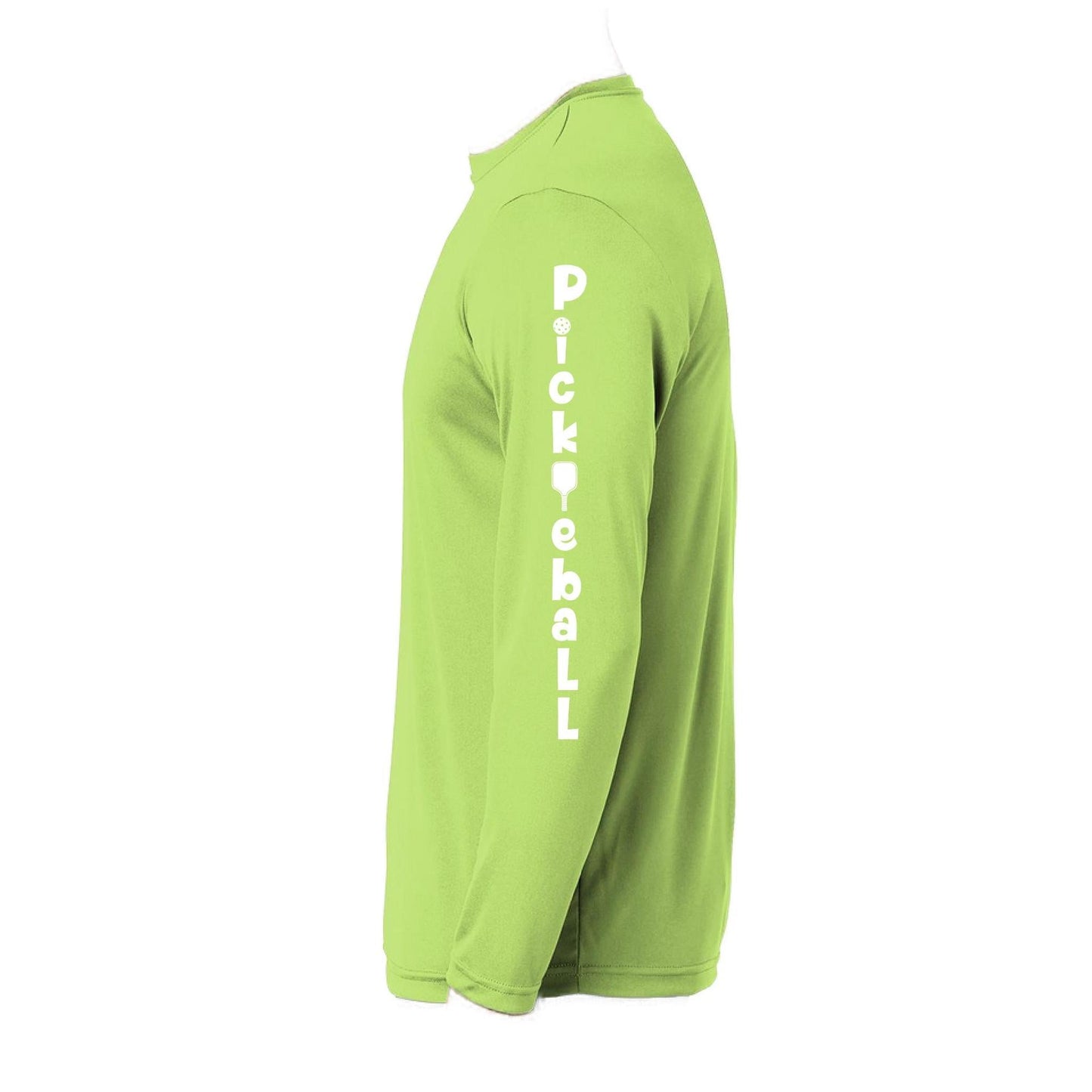 Pickleball Vertical (Customizable) | Men's Long Sleeve Athletic Pickleball Performance T-Shirt | 100% Polyester
