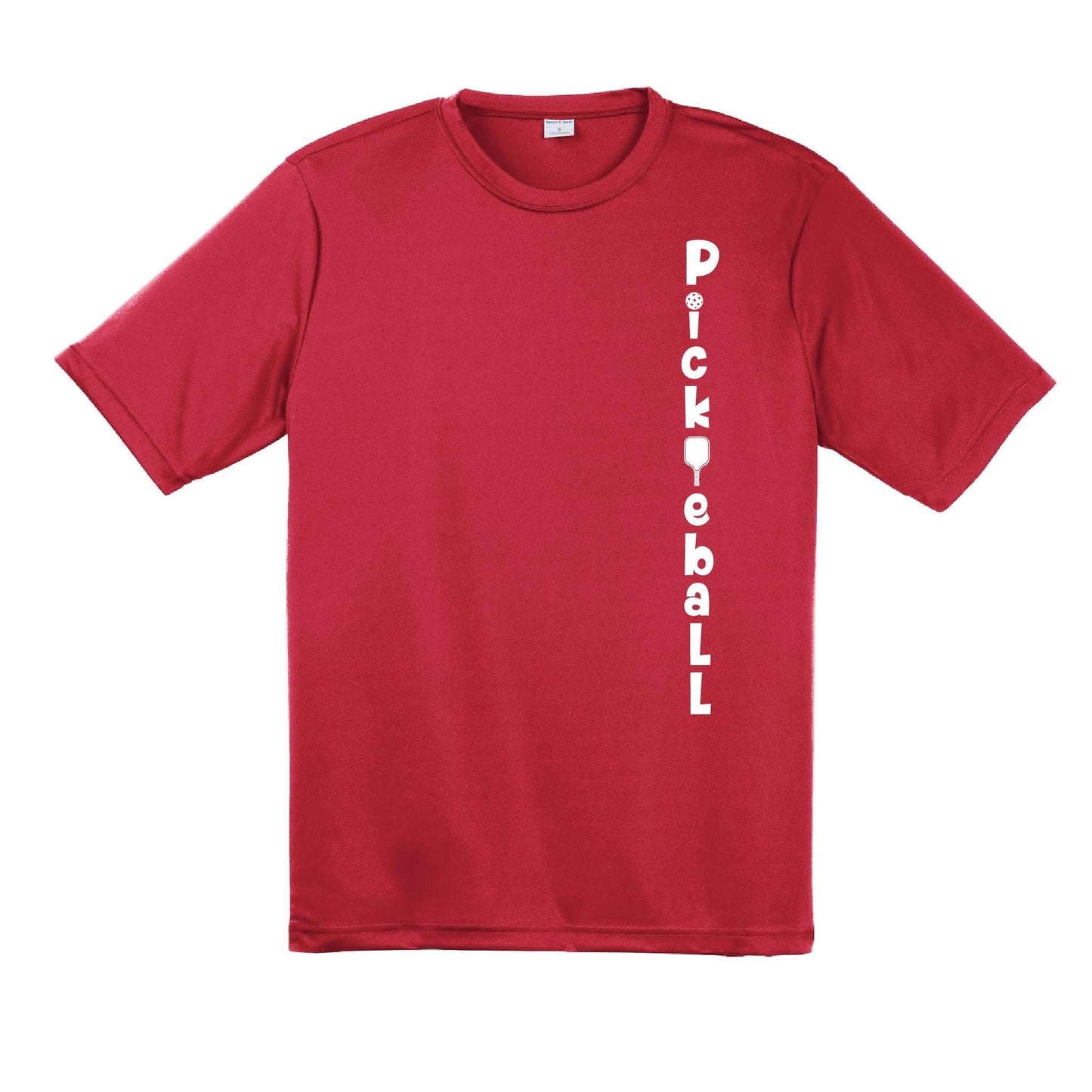Pickleball Vertical (Customizable) | Men's Short Sleeve Athletic Pickleball Performance T-Shirt | 100% Polyester