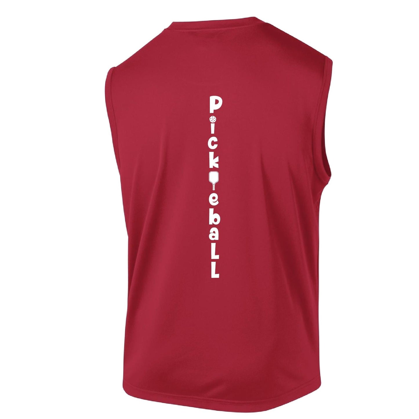 Pickleball Vertical (Customizable) | Men's Sleeveless Athletic Pickleball Performance T-Shirt | 100% Polyester