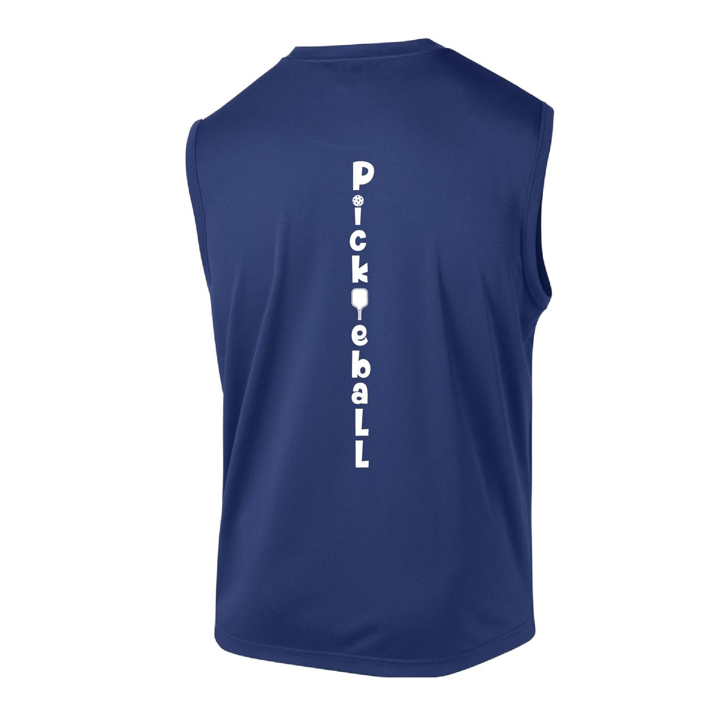 Pickleball Vertical (Customizable) | Men's Sleeveless Athletic Pickleball Performance T-Shirt | 100% Polyester