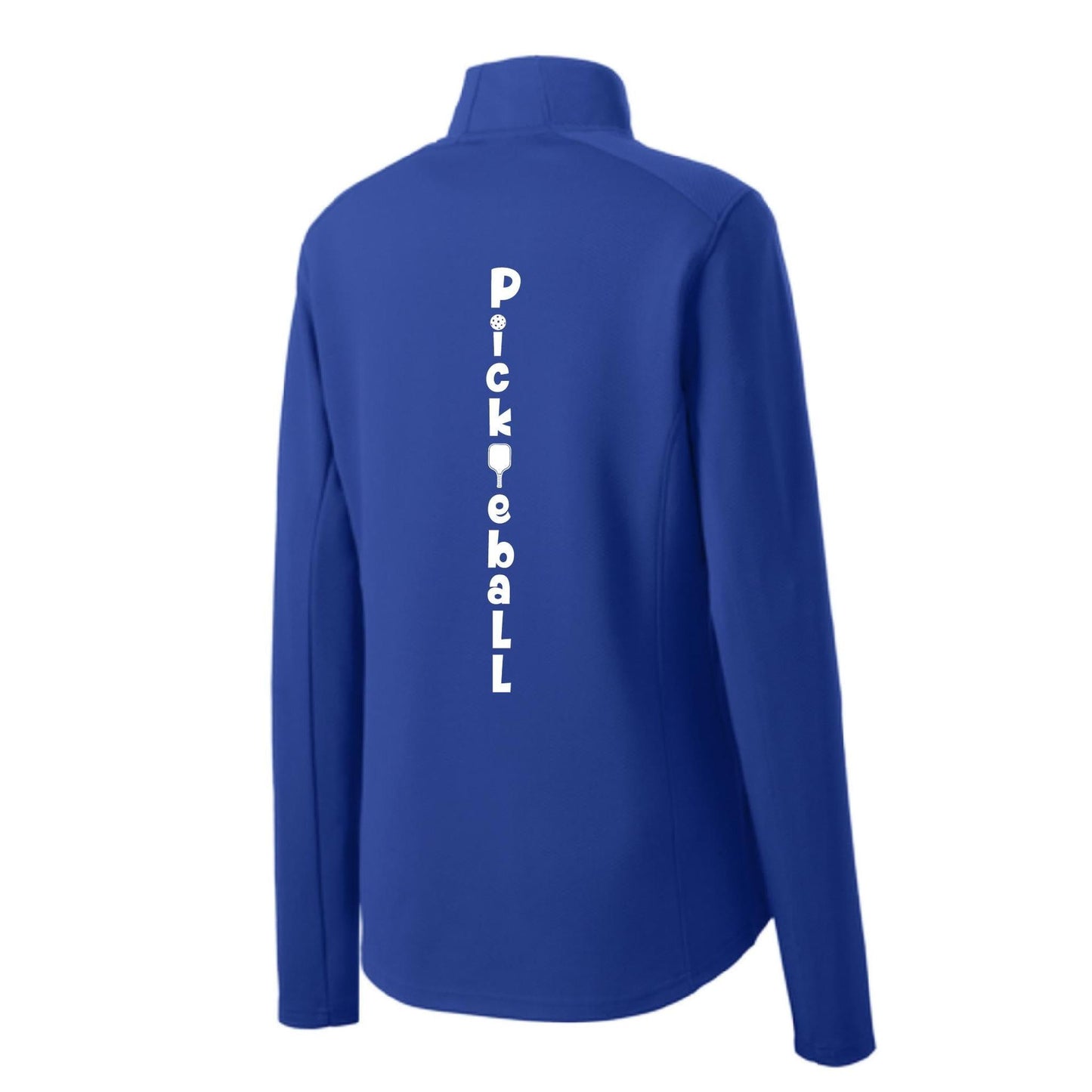 Pickleball Vertical (Customizable) | Women's 1/4 Zip Pullover Athletic Performance Shirt | 100% Polyester
