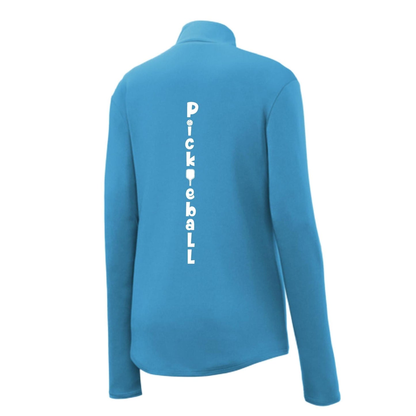 Pickleball Vertical (Customizable) | Women's 1/4 Zip Pullover Athletic Performance Shirt | 100% Polyester