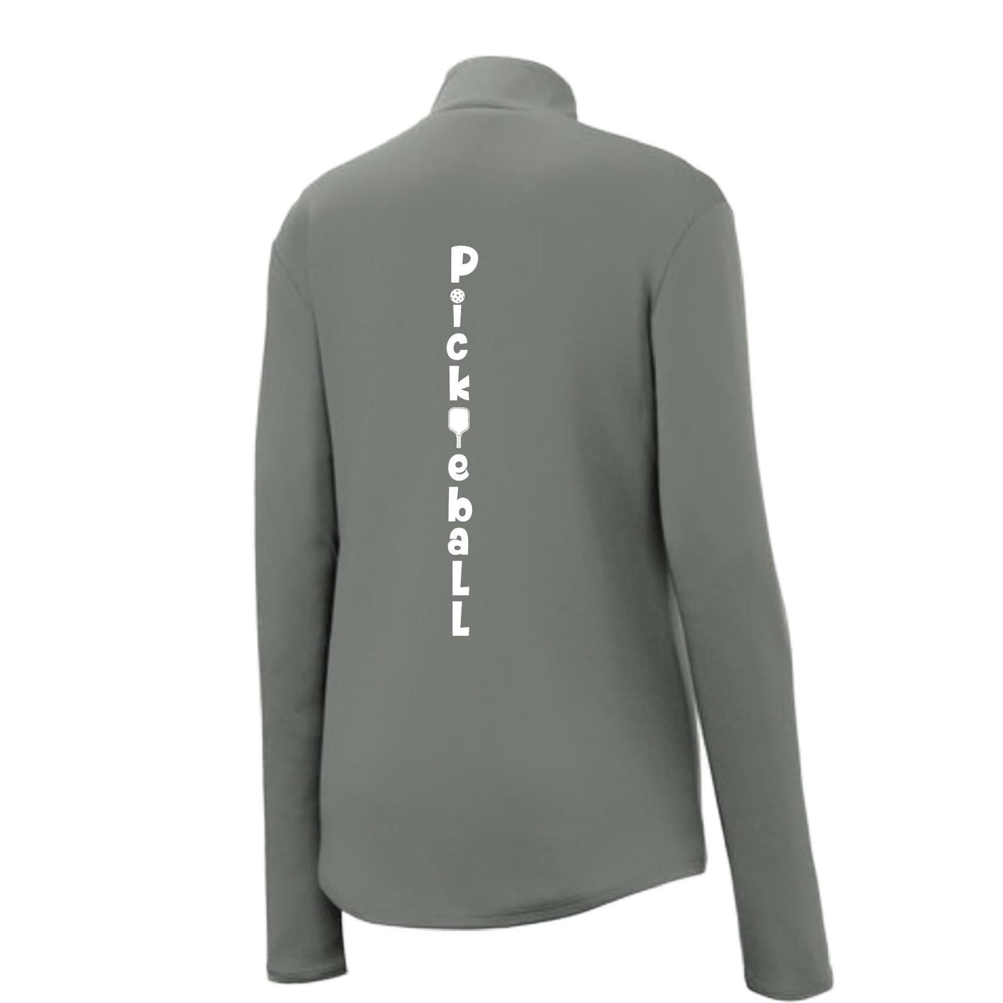 Pickleball Vertical (Customizable) | Women's 1/4 Zip Pullover Athletic Performance Shirt | 100% Polyester