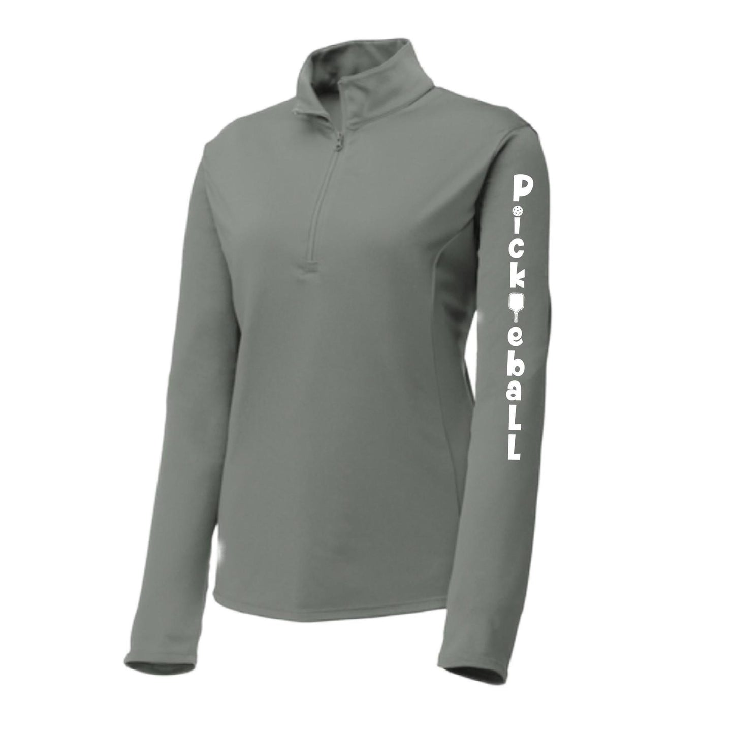 Pickleball Vertical (Customizable) | Women's 1/4 Zip Pullover Athletic Performance Shirt | 100% Polyester