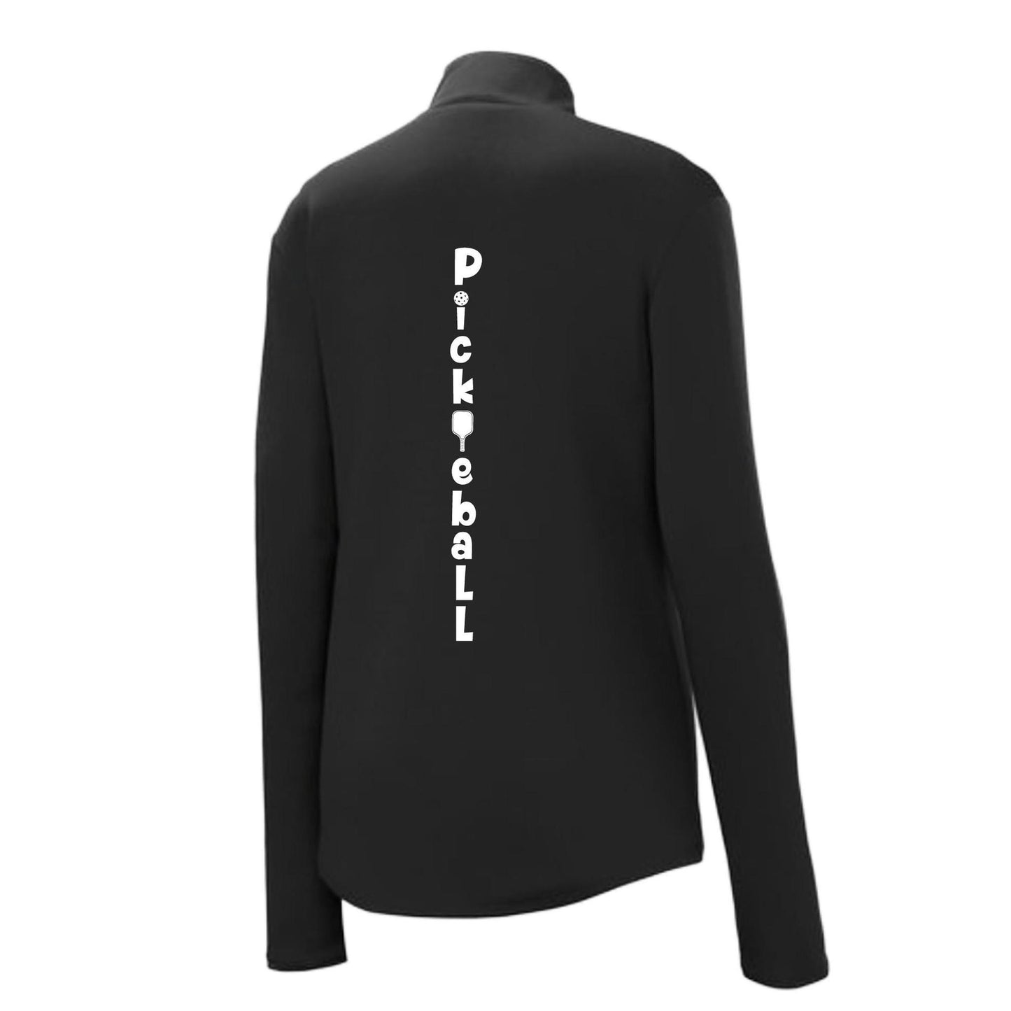 Pickleball Vertical (Customizable) | Women's 1/4 Zip Pullover Athletic Performance Shirt | 100% Polyester