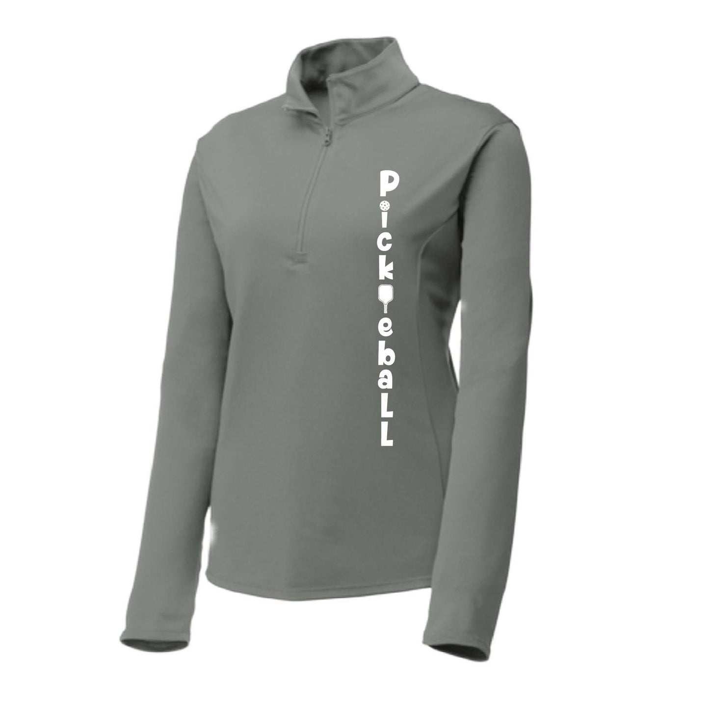 Pickleball Vertical (Customizable) | Women's 1/4 Zip Pullover Athletic Performance Shirt | 100% Polyester