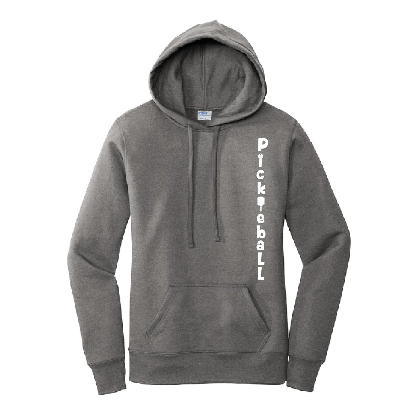 Pickleball Vertical (Customizable) | Women’s Fitted Hoodie Pickleball Sweatshirt | 50% Cotton 50% Poly Fleece