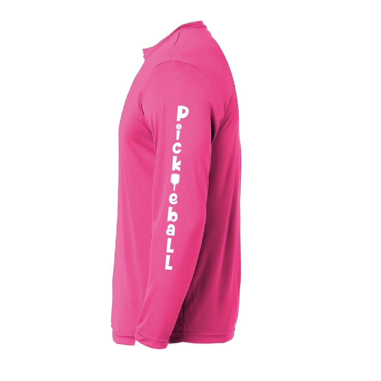 Pickleball Vertical (Customizable) | Youth Long Sleeve Pickleball Performance T-Shirts | 100% Polyester