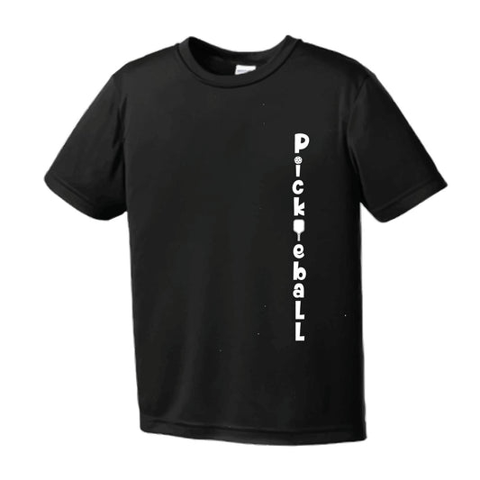 Pickleball Vertical (Customizable) | Youth Short Sleeve Pickleball Performance T-Shirts | 100% Polyester