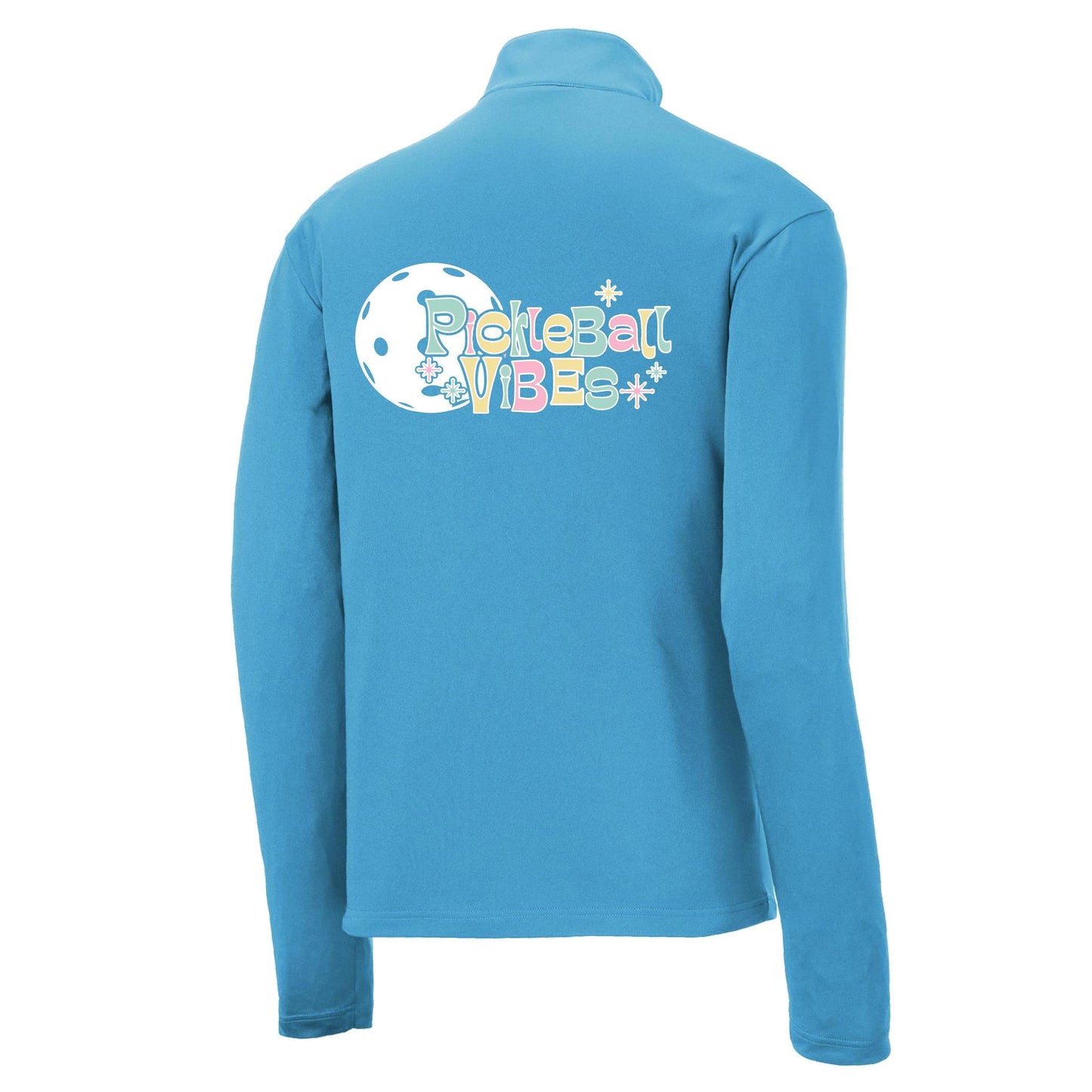 Pickleball Vibes | Men's 1/4 Zip Long Sleeve Pullover Athletic Performance Shirt | 100% Polyester