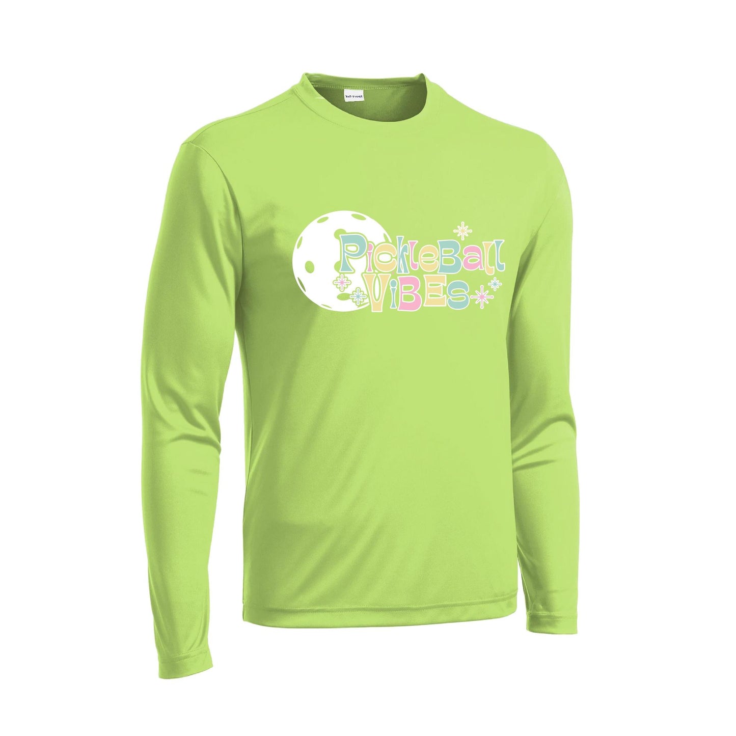 Pickleball Vibes | Men's Long Sleeve Athletic Performance T-Shirt | 100% Polyester