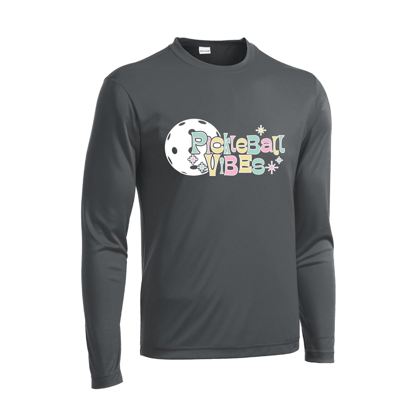 Pickleball Vibes | Men's Long Sleeve Athletic Performance T-Shirt | 100% Polyester