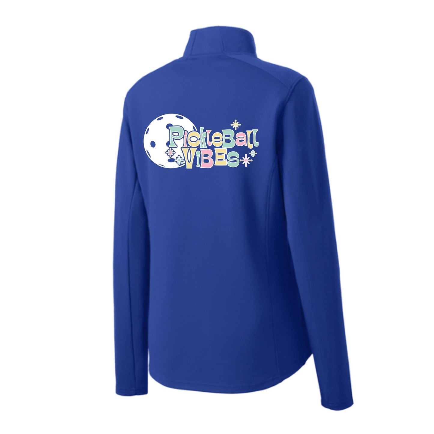Pickleball Vibes | Women's 1/4 Zip Pickleball Performance Pullover Shirt | 100% Polyester