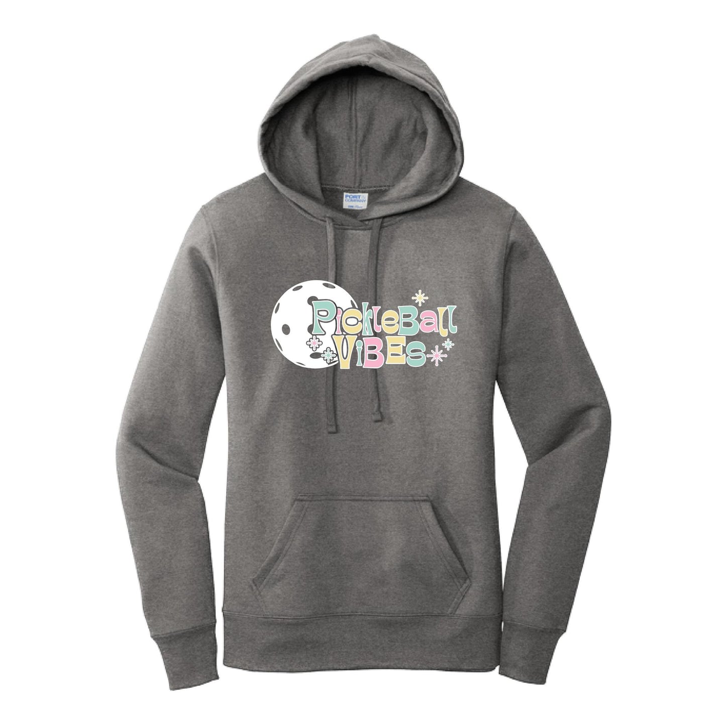 Pickleball Vibes | Women’s Fitted Hoodie Pickleball Sweatshirt | 50% Cotton 50% Poly Fleece