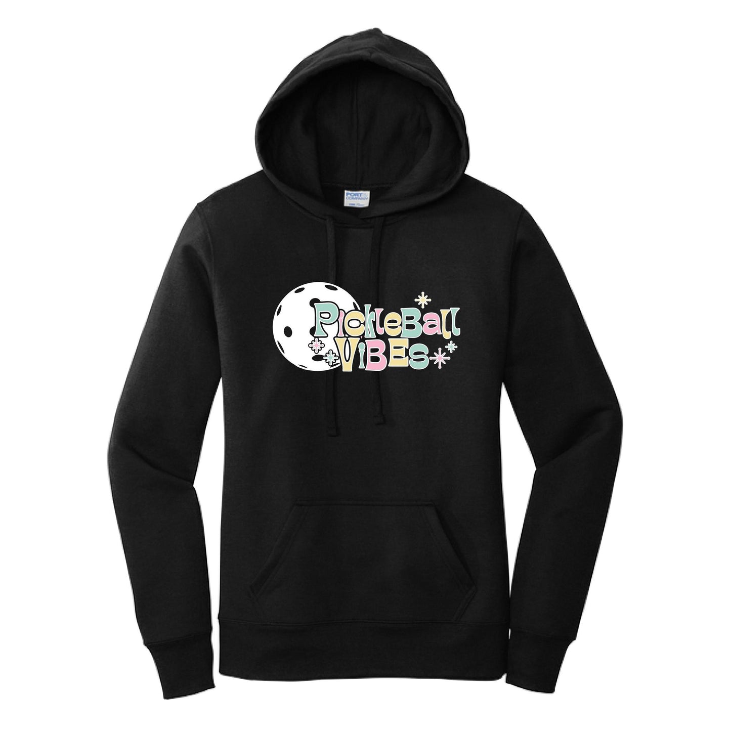Pickleball Vibes | Women’s Fitted Hoodie Pickleball Sweatshirt | 50% Cotton 50% Poly Fleece