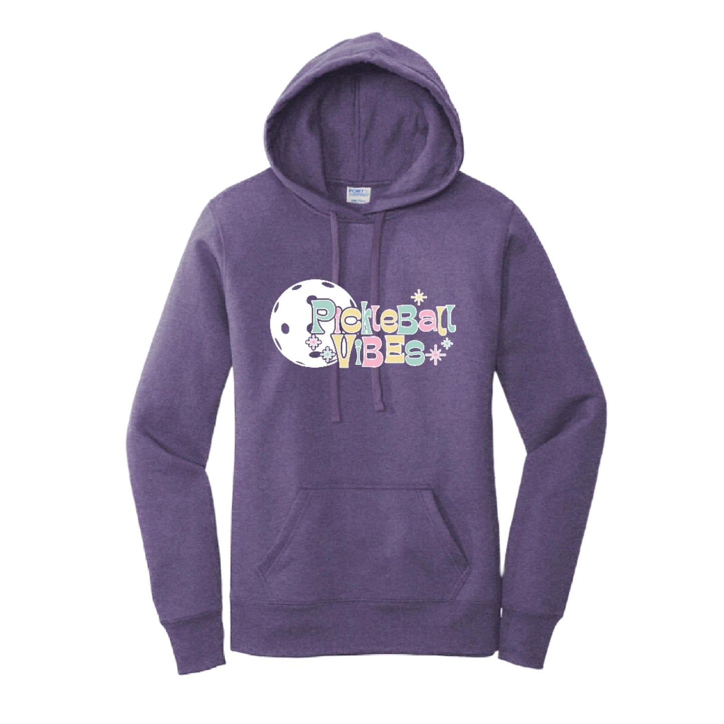 Pickleball Vibes | Women’s Fitted Hoodie Pickleball Sweatshirt | 50% Cotton 50% Poly Fleece
