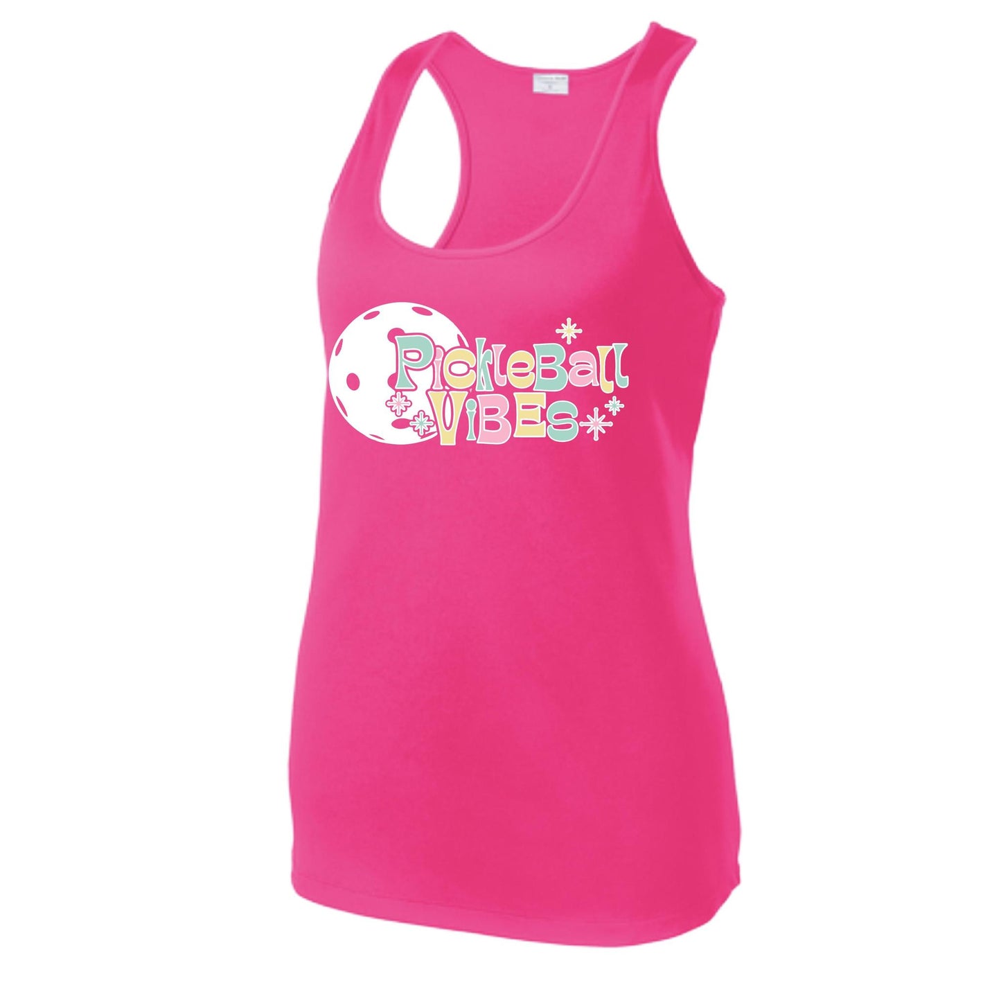 Pickleball Vibes | Women's Racerback Pickleball Tank | 100% Polyester