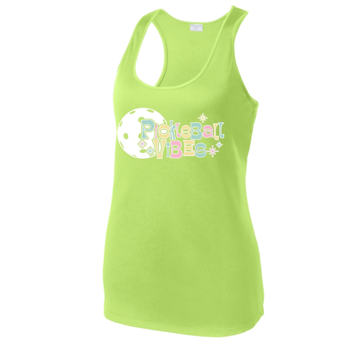 Pickleball Vibes | Women's Racerback Pickleball Tank | 100% Polyester