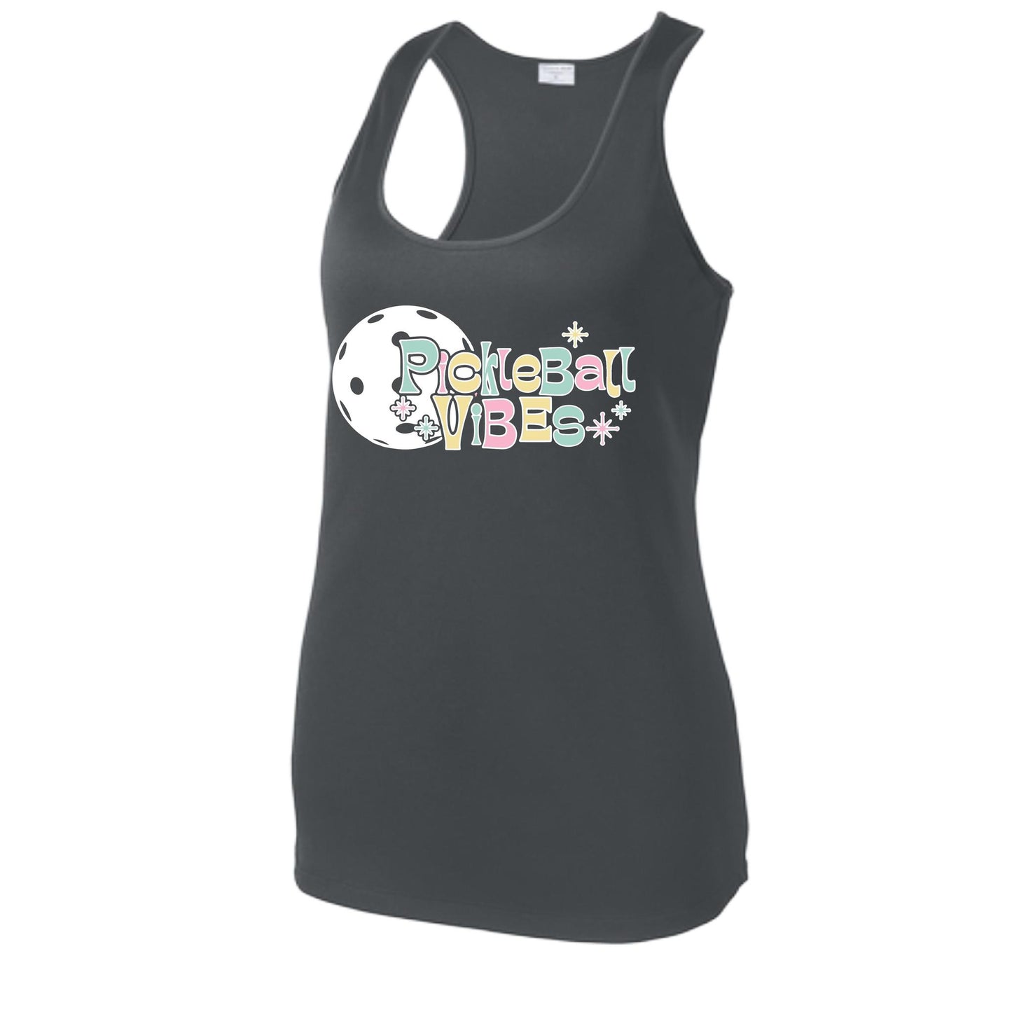 Pickleball Vibes | Women's Racerback Pickleball Tank | 100% Polyester