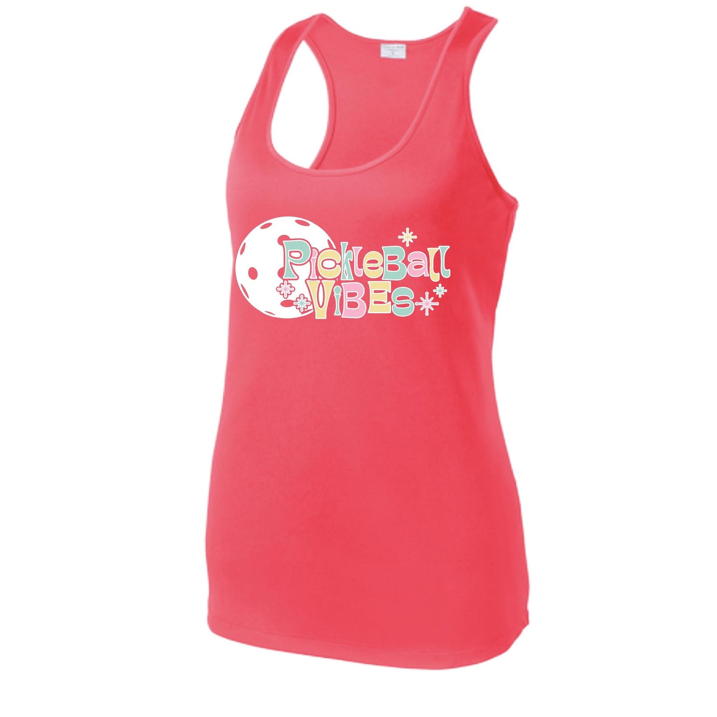 Pickleball Vibes | Women's Racerback Pickleball Tank | 100% Polyester