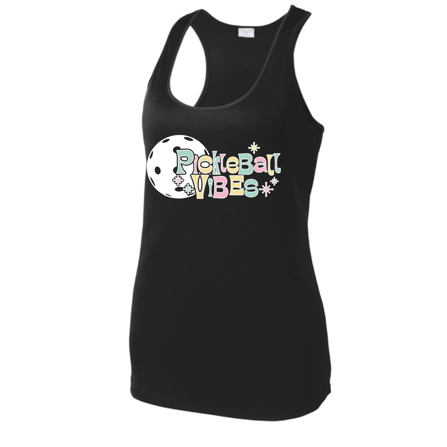 Pickleball Vibes | Women's Racerback Pickleball Tank | 100% Polyester