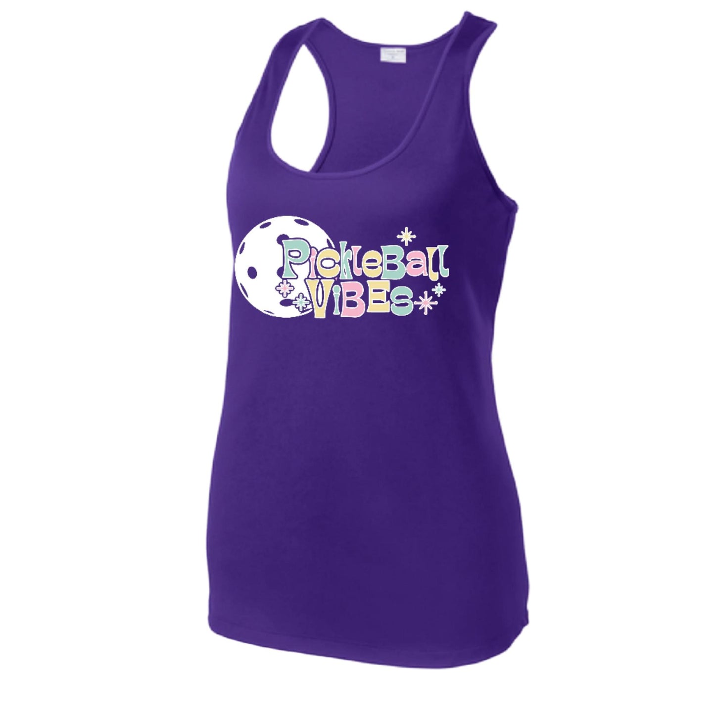 Pickleball Vibes | Women's Racerback Pickleball Tank | 100% Polyester