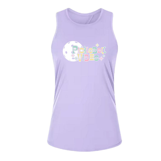 Pickleball Vibes | Women's Split Back or Tied Back Pickleball Tank | 80/20 Nylon Spandex Mix