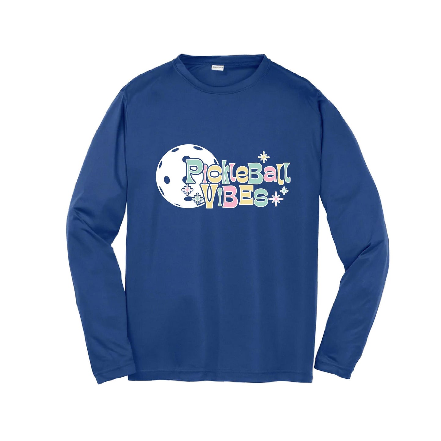 Pickleball Vibes | Youth Long Sleeve Pickleball Performance T-Shirts | 100% Polyester