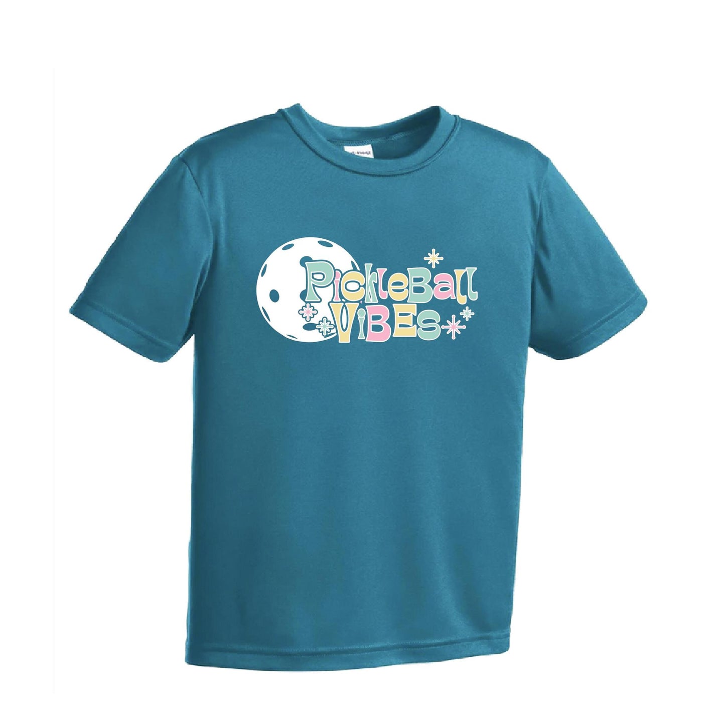 Pickleball Vibes | Youth Short Sleeve Pickleball Performance T-Shirts | 100% Polyester