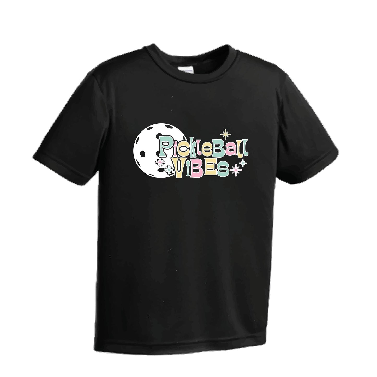 Pickleball Vibes | Youth Short Sleeve Pickleball Performance T-Shirts | 100% Polyester