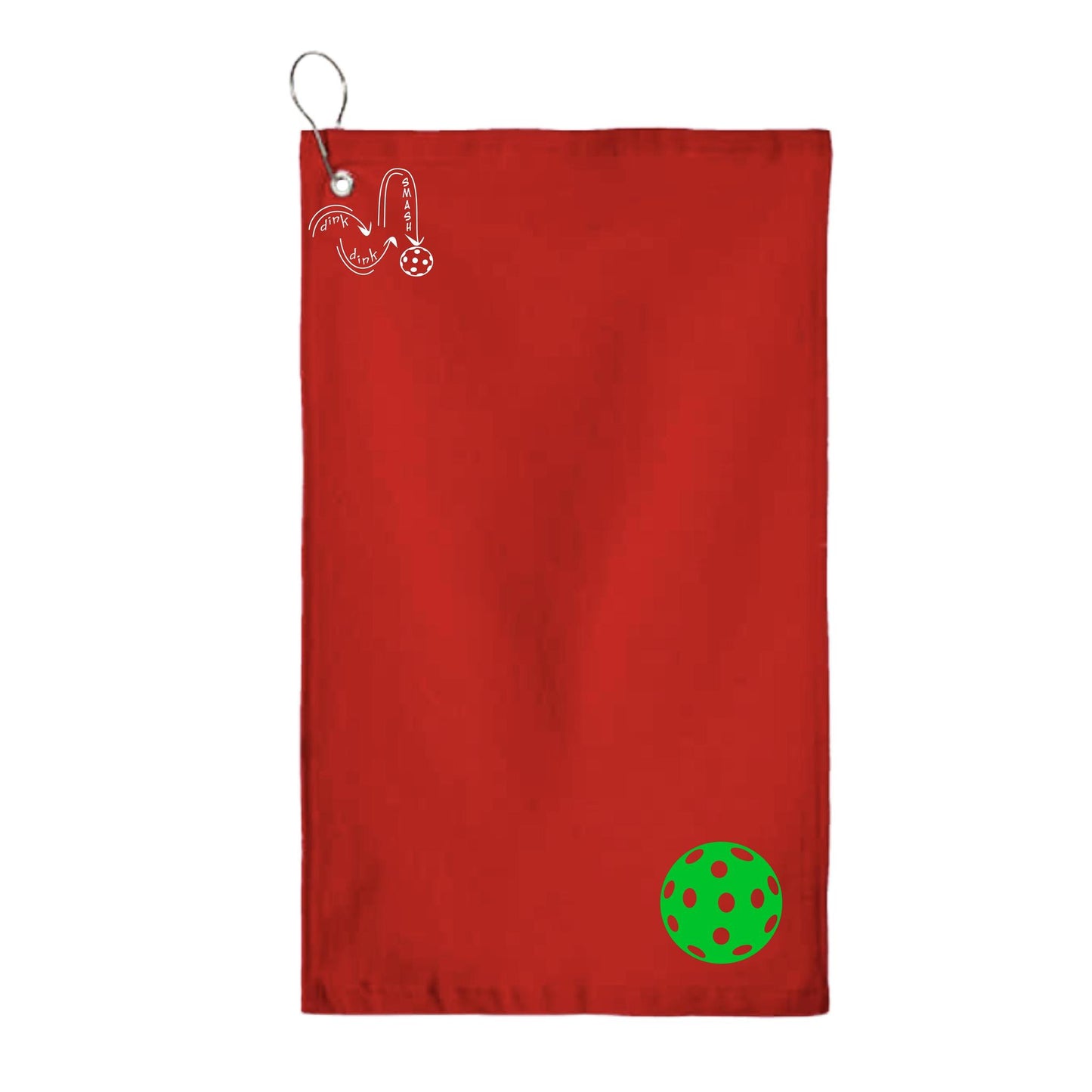 Pickleballs (Customizable) | Pickleball Court Towels | Grommeted 100% Cotton Terry Velour