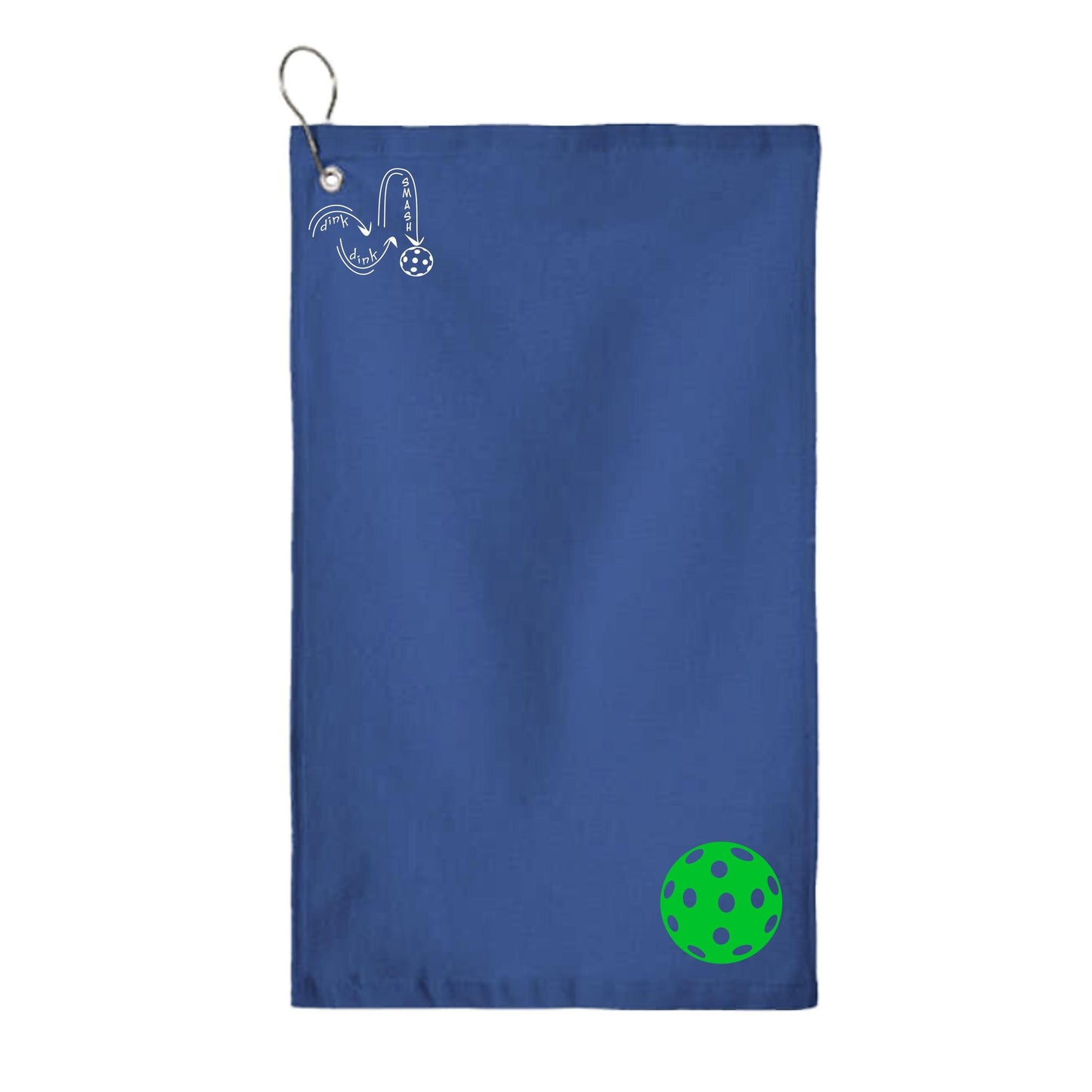 Pickleballs (Customizable) | Pickleball Court Towels | Grommeted 100% Cotton Terry Velour