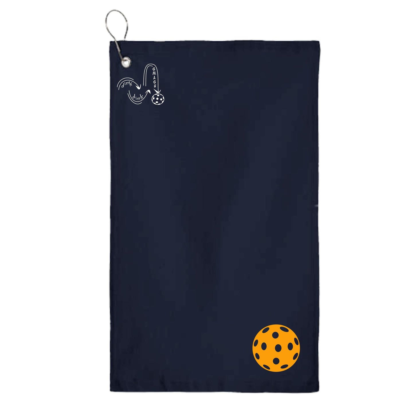 Pickleballs (Customizable) | Pickleball Court Towels | Grommeted 100% Cotton Terry Velour