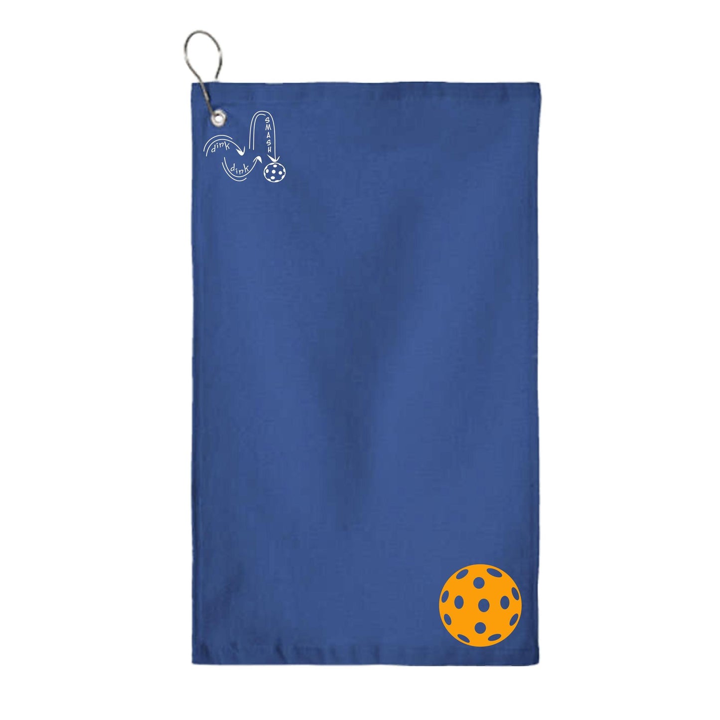 Pickleballs (Customizable) | Pickleball Court Towels | Grommeted 100% Cotton Terry Velour
