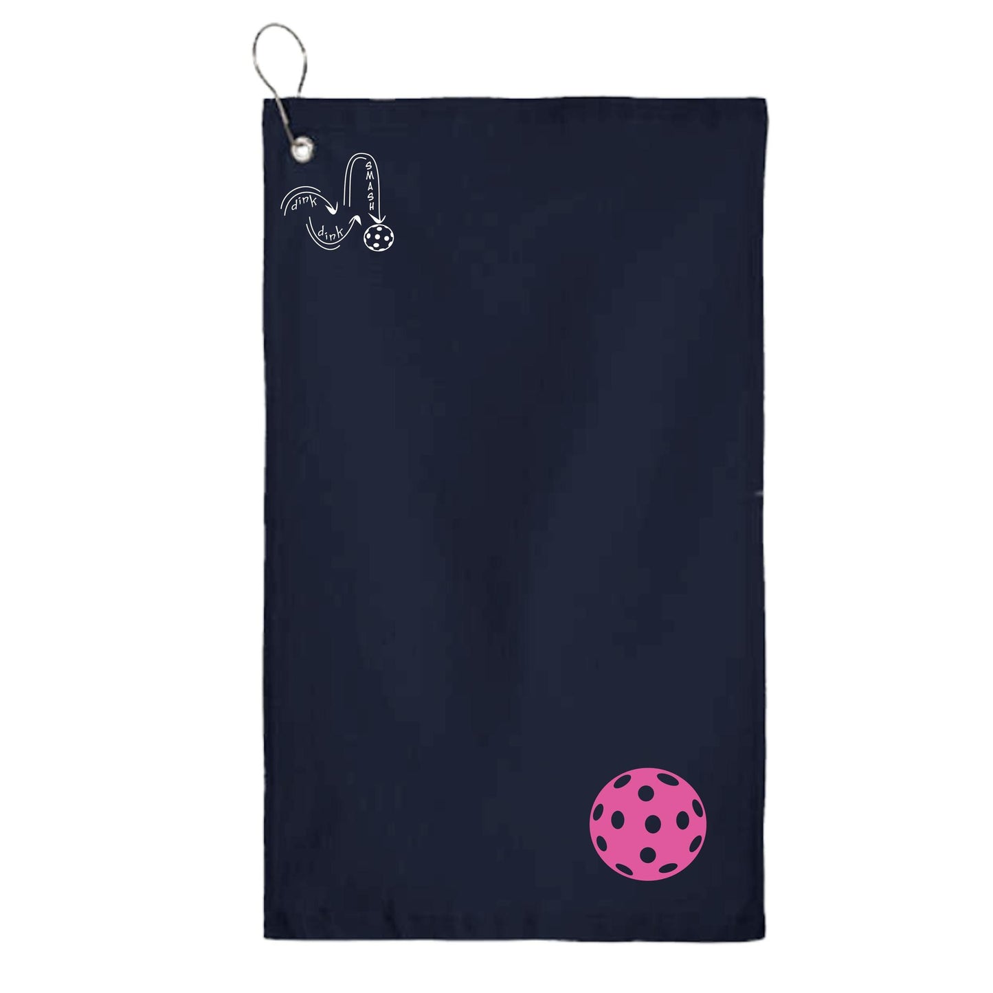 Pickleballs (Customizable) | Pickleball Court Towels | Grommeted 100% Cotton Terry Velour