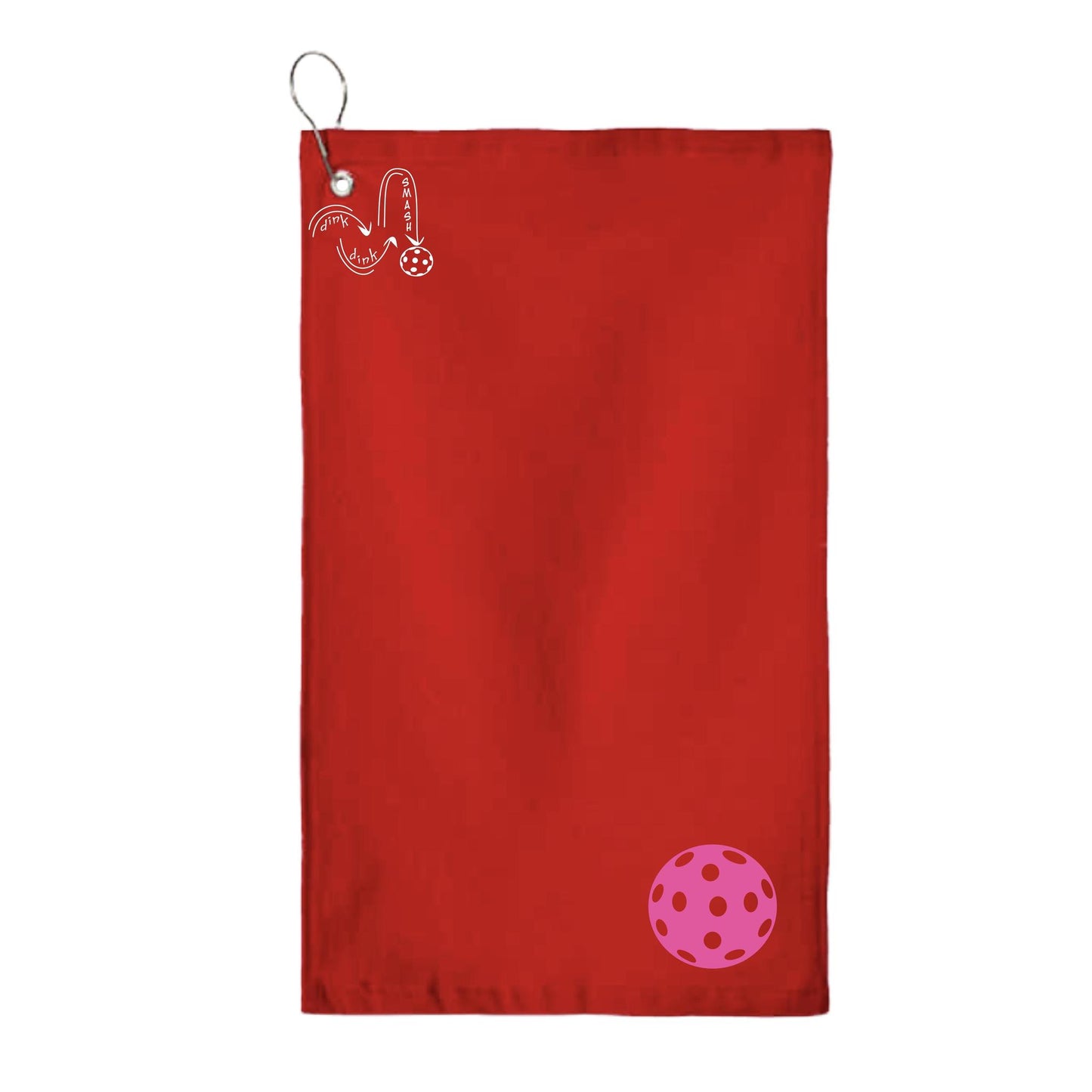 Pickleballs (Customizable) | Pickleball Court Towels | Grommeted 100% Cotton Terry Velour