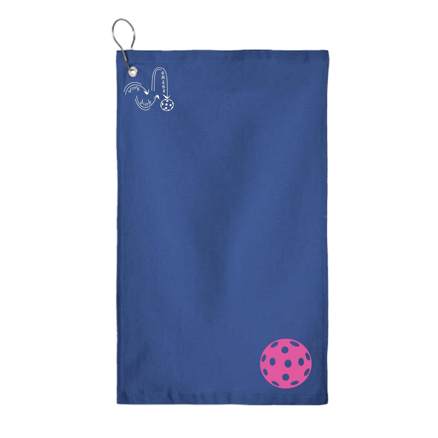 Pickleballs (Customizable) | Pickleball Court Towels | Grommeted 100% Cotton Terry Velour