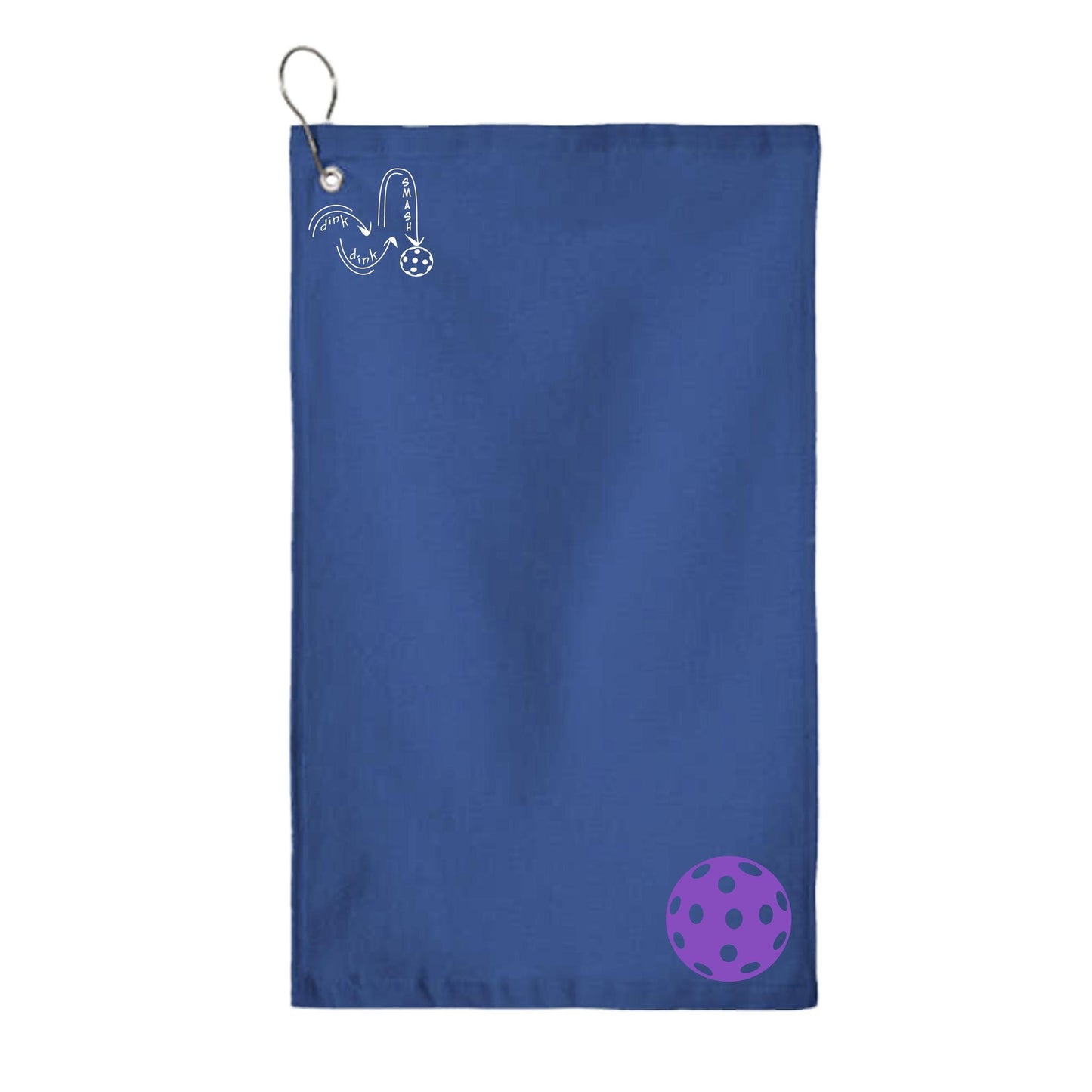 Pickleballs (Customizable) | Pickleball Court Towels | Grommeted 100% Cotton Terry Velour