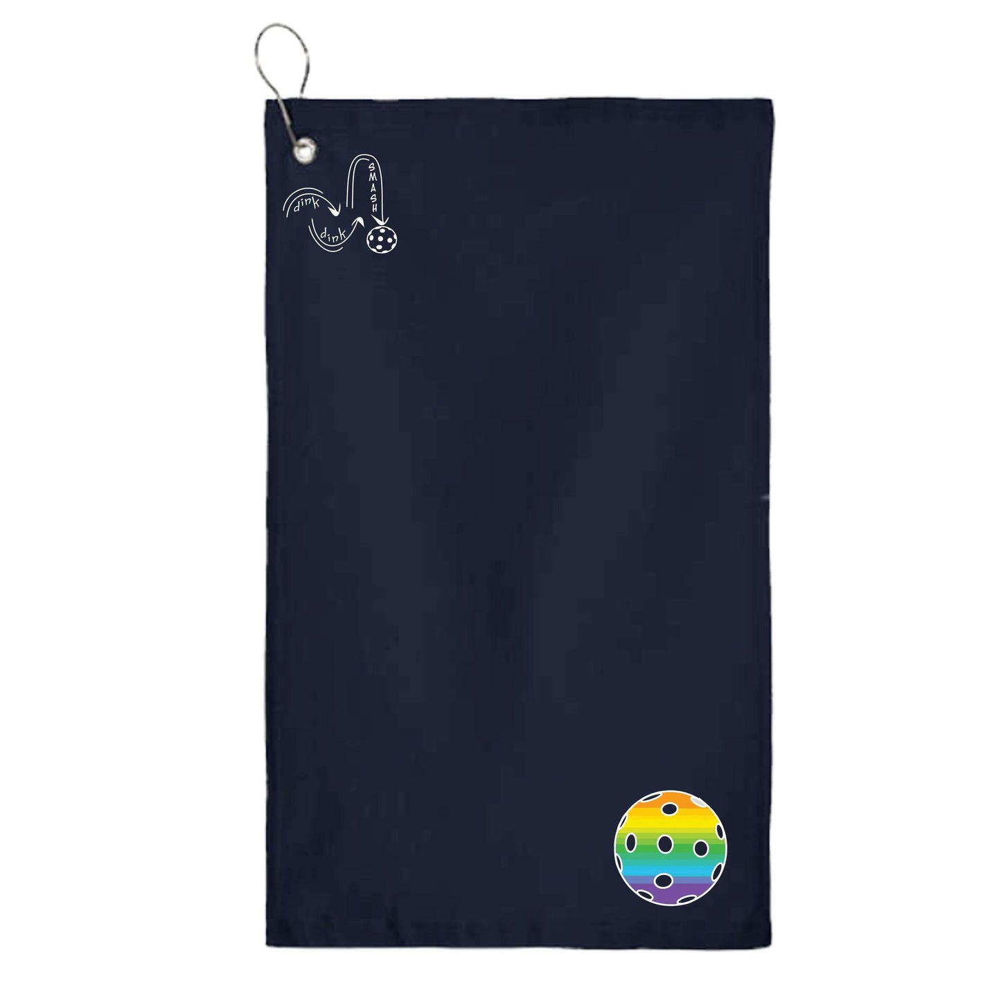 Pickleballs (Customizable) | Pickleball Court Towels | Grommeted 100% Cotton Terry Velour